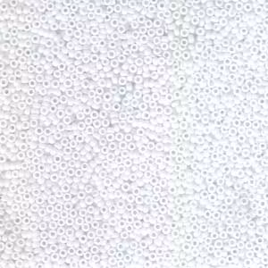 MIYUKI, Japanese Seed Beads, Round, 15/0, Opaque Chalk White