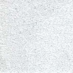 MIYUKI, Japanese Seed Beads, Round, 15/0, Opaque Chalk White