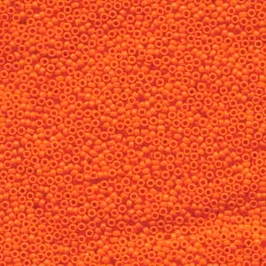 MIYUKI, Japanese Seed Beads, Round, 15/0, Opaque Tangerine
