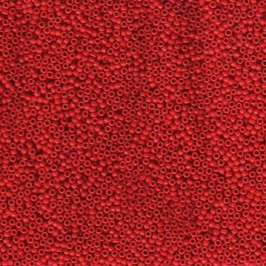 MIYUKI, Japanese Seed Beads, Round, 15/0, Opaque Red