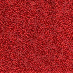 MIYUKI, Japanese Seed Beads, Round, 15/0, Opaque Red