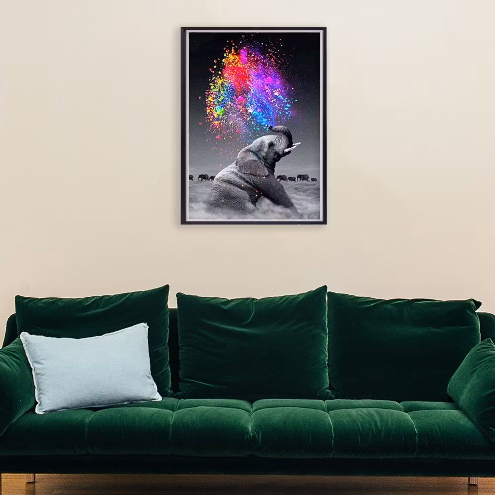 Diamond Painting Canvas, Elefant, 40x30cm