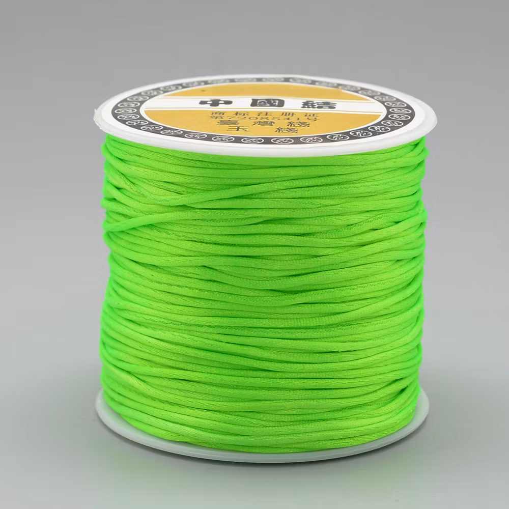 Nylontråd, 1mm, 70 meter, Neongrön
