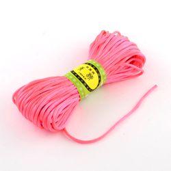 Polyestertråd, 2mm, 20 meter, Ljus corall