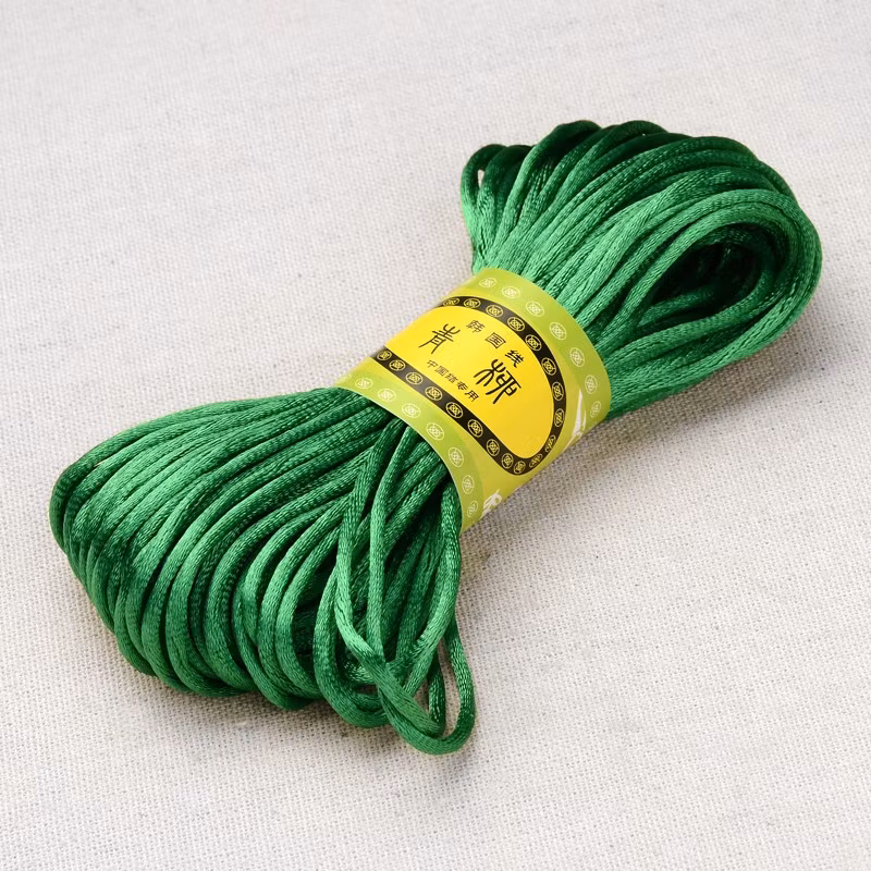 Polyestertråd, 2mm, 20 meter, Grön