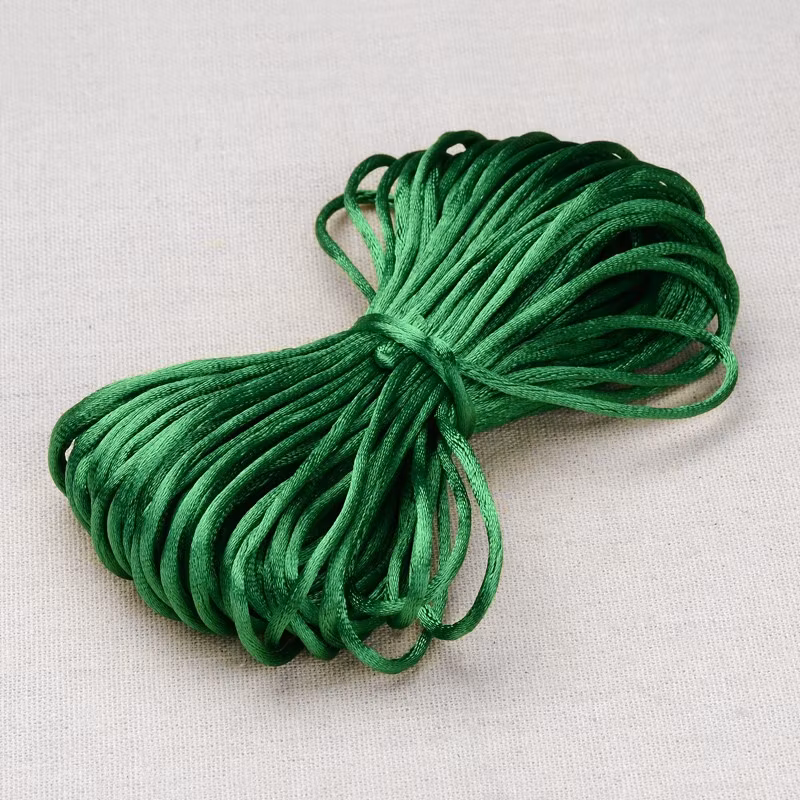 Polyestertråd, 2mm, 20 meter, Grön
