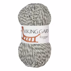 Garn Raggen, 150g, Flerfärgad vit/grå 720