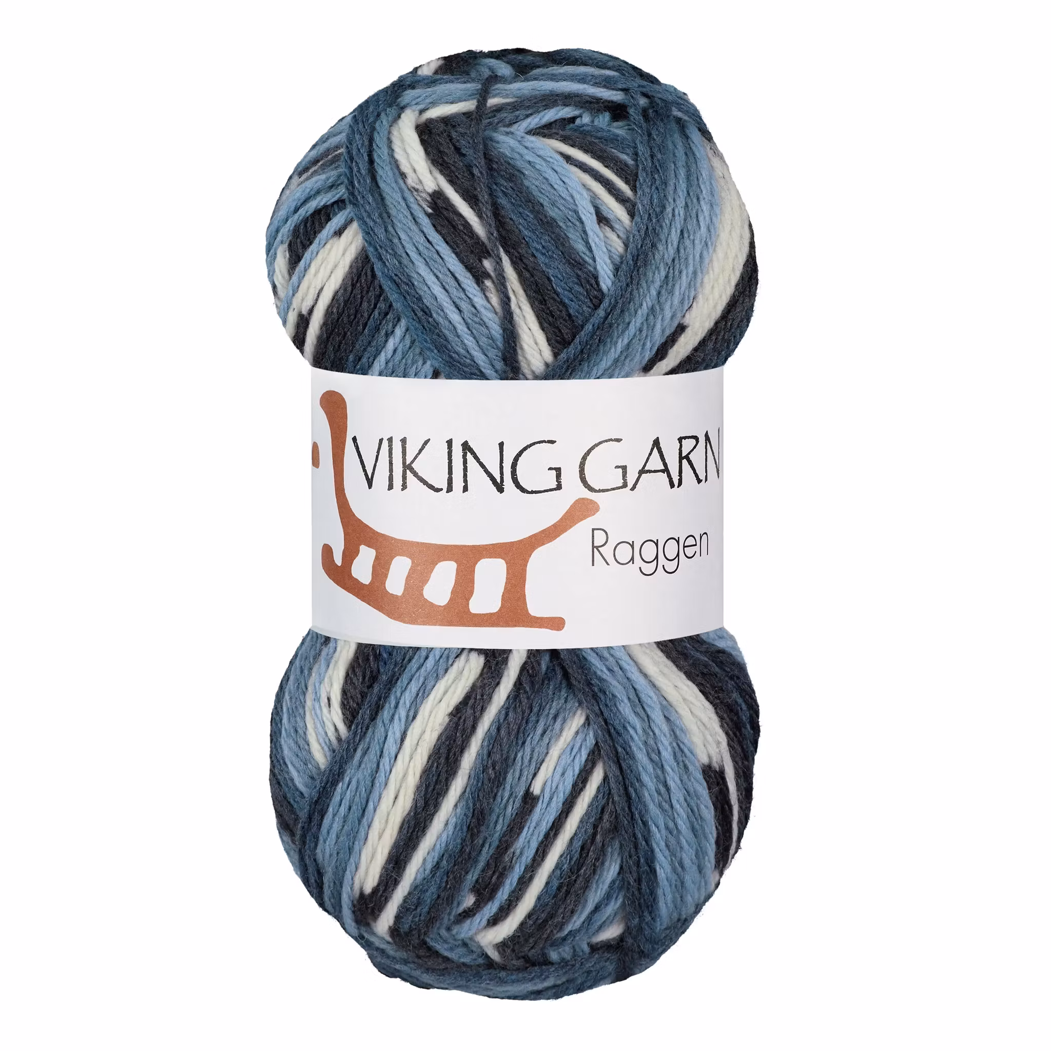 Garn Raggen, 150g, Flerfärgad grå/blå 724