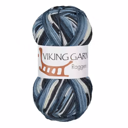 Garn Raggen, 150g, Flerfärgad grå/blå 724