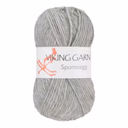 Garn Sportsragg, 50g, Ljusgrå 513