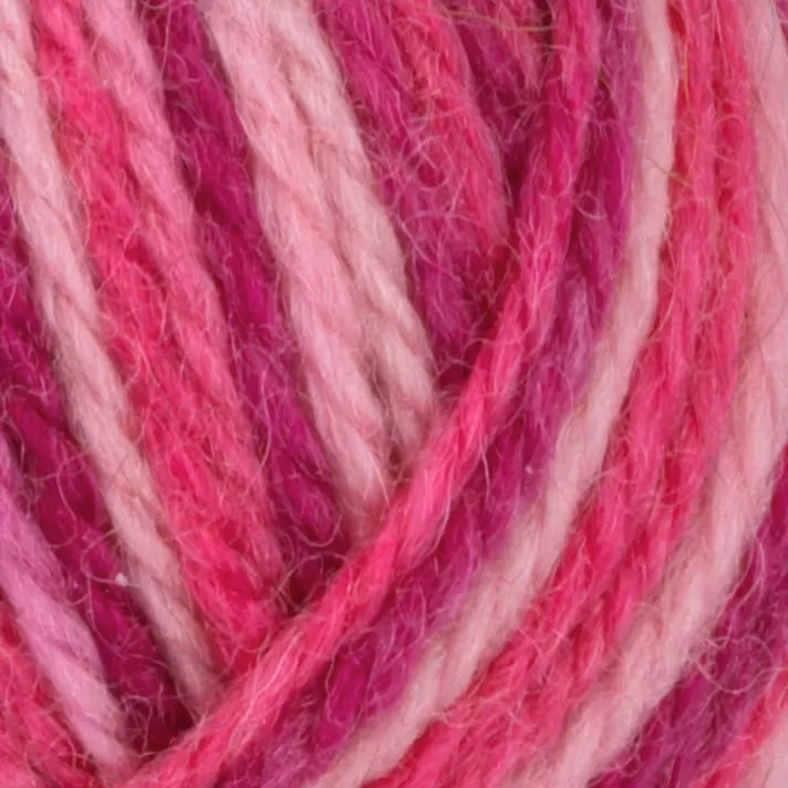 Garn Sportsragg, 50g, Flerfärgad rosa 564