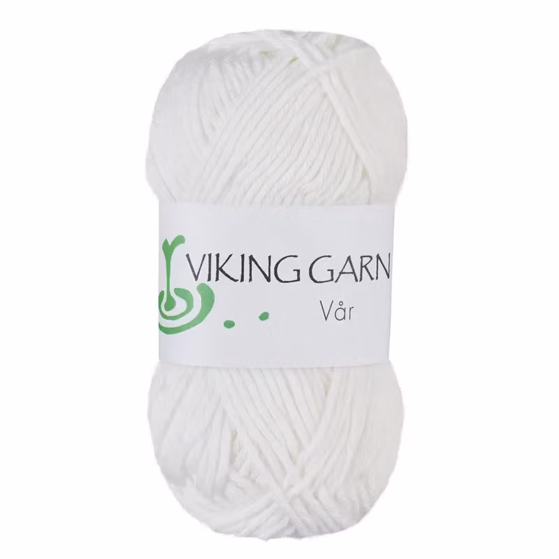 Garn Vår, 50g, Vit 400