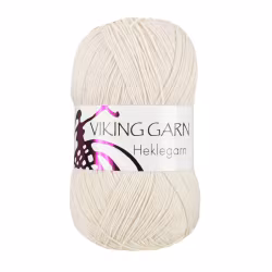 Heklegarn, 100g, Naturvit 801