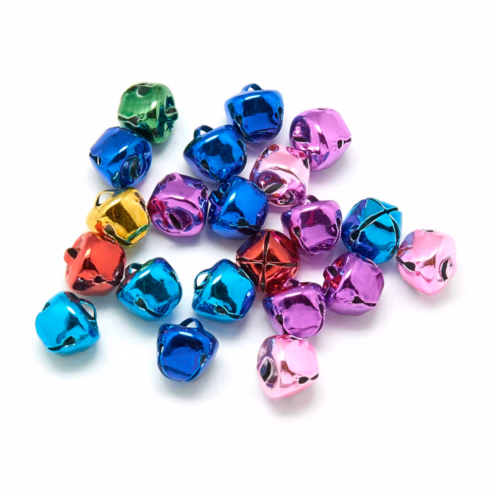 Bjällror, Blandade färger, 10mm, 20st