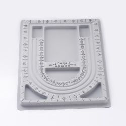 Pärlbricka, Grå, 33x24cm