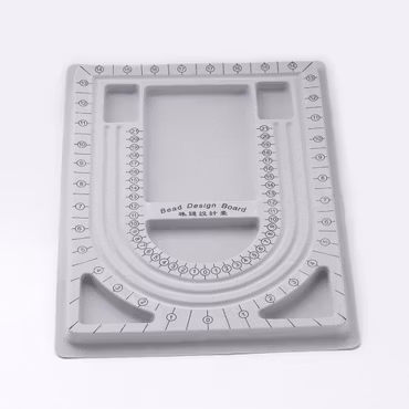 Pärlbricka, Grå, 33x24cm