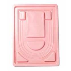 Pärlbricka, Rosa, 33x24cm