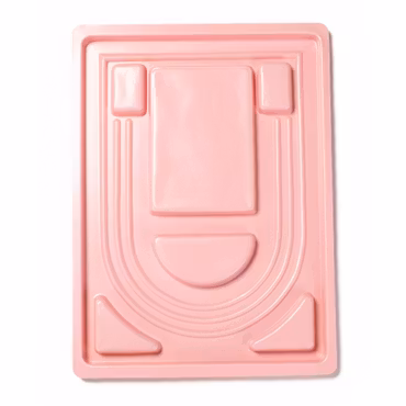 Pärlbricka, Rosa, 33x24cm