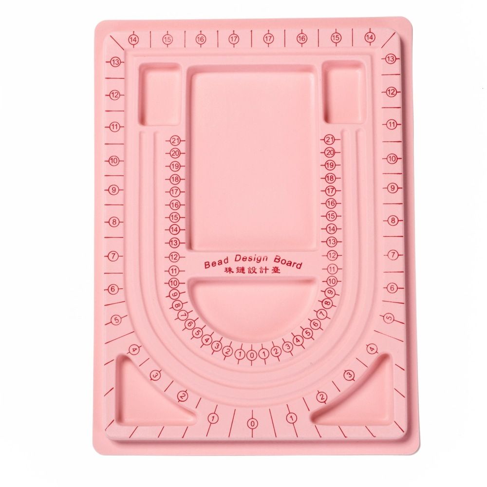 Pärlbricka, Rosa, 33x24cm
