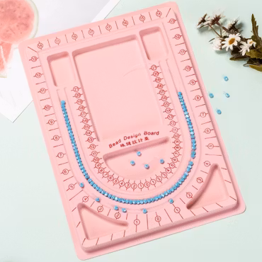 Pärlbricka, Rosa, 33x24cm