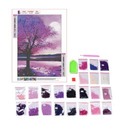 Diamond Painting Canvas, Natt, 30x40cm