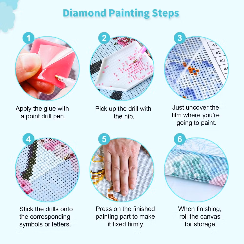 Diamond Painting Canvas, Ros, 30x30cm
