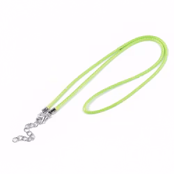 Halsband, Vaxad bomullstråd, 46 cm, 5st, Green Yellow