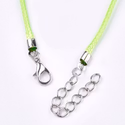 Halsband, Vaxad bomullstråd, 46 cm, 5st, Green Yellow