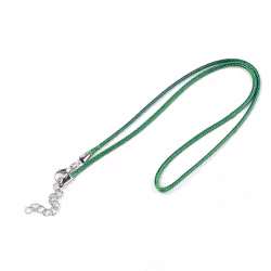 Halsband, Vaxad bomullstråd, 46 cm, 5st, Green