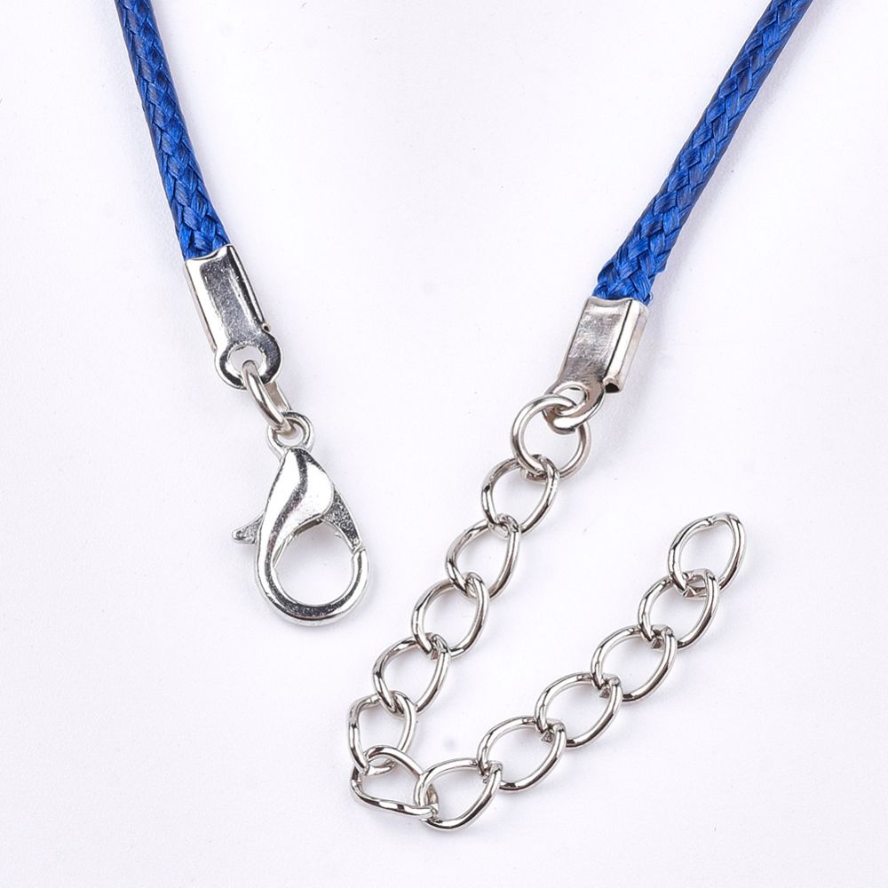 Halsband, Vaxad bomullstråd, 46 cm, 5st, Dark Blue