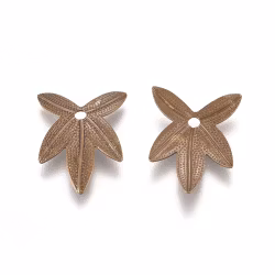 Lövberlocker, Mässing, 10st, Antique Bronze