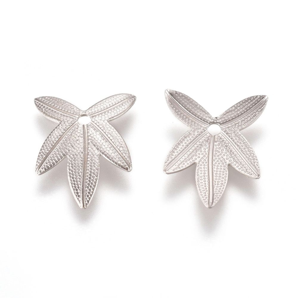 Lövberlocker, Mässing, 10st, Platina