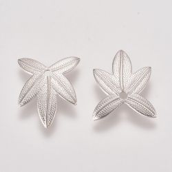 Lövberlocker, Mässing, 10st, Platina