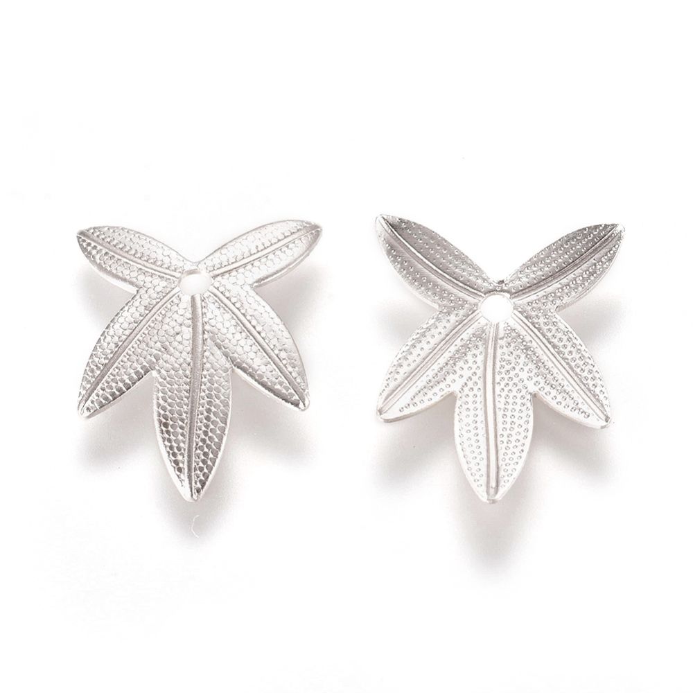 Lövberlocker, Mässing, 10st, Silver
