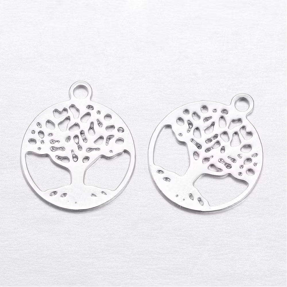 Tree of life, Berlocker, Mässing, Platina