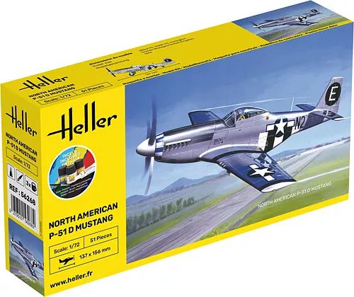 P-51 Mustang D COMPLETE w. glue, brush and paints, 1/72