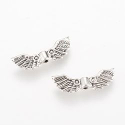 Änglavingar, 7x22x3mm, Antique Silver