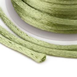 Dark Khaki Satin Rattail Cord - 10m/2mm