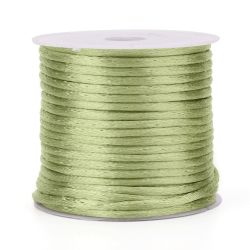 Dark Khaki Satin Rattail Cord - 10m/2mm
