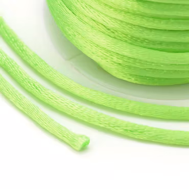 Yellow Satin Rattail Cord - 10m/2mm