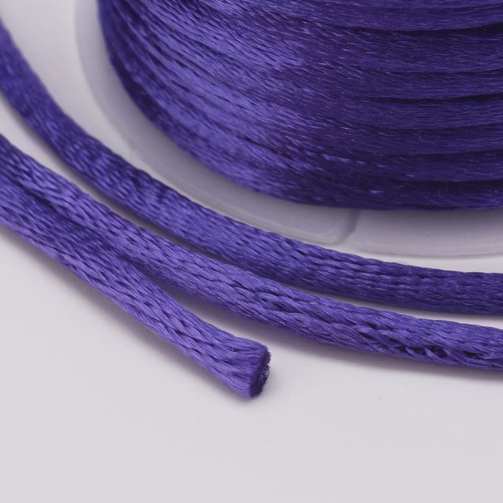 Mauve Satin Rattail Cord - 10m/2mm