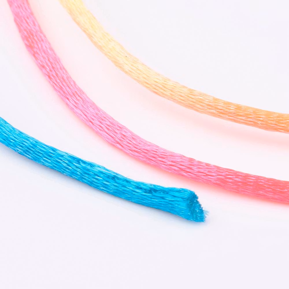 Colorful Satin Rattail Cord - 10m/2mm