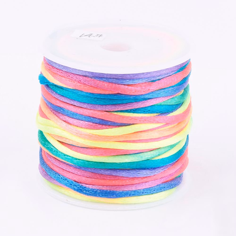 Colorful Satin Rattail Cord - 10m/2mm