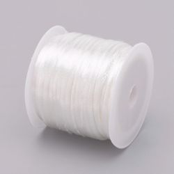 White Satin Rattail Cord - 10m/2mm