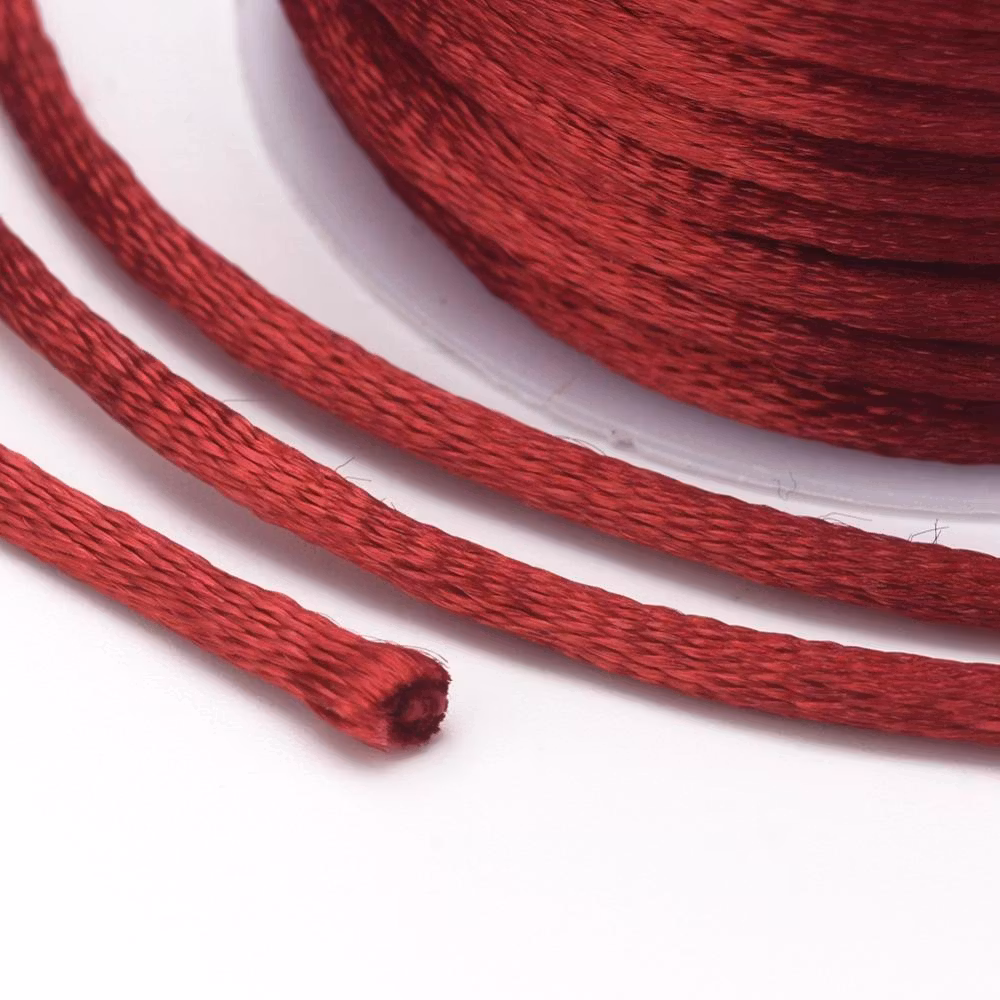 Firebrick Satin Rattail Cord - 10m/2mm