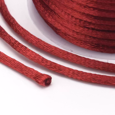 Firebrick Satin Rattail Cord - 10m/2mm