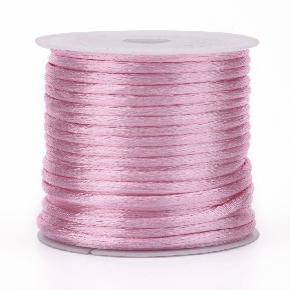 Pink Satin Rattail Cord - 10m/2mm