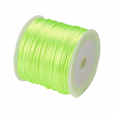 Green Yellow Satin Rattail Cord - 30m/1mm