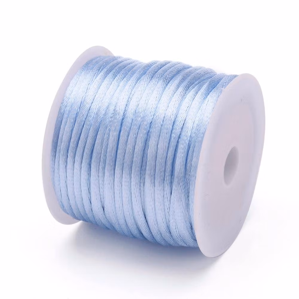Aqua Satin Rattail Cord - 30m/1mm