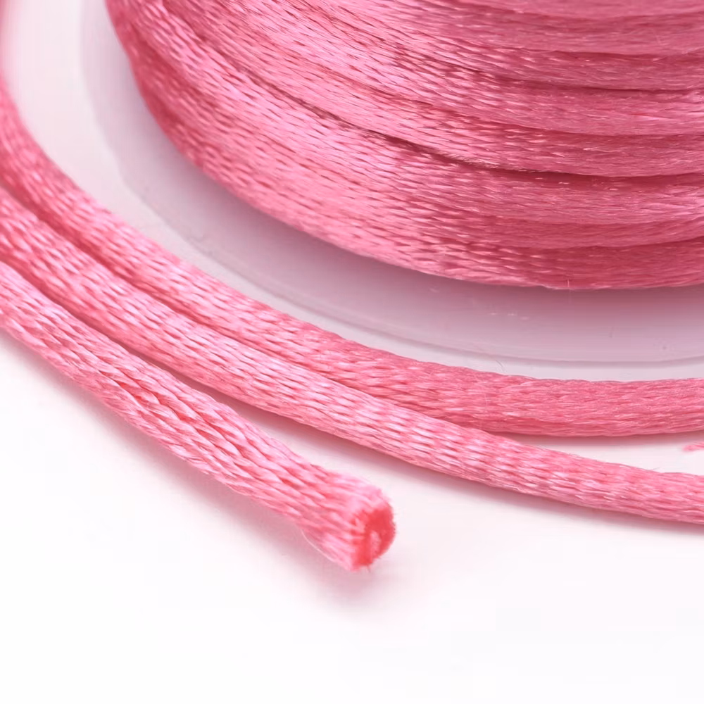 Pearl Pink Satin Rattail Cord - 30m/1mm